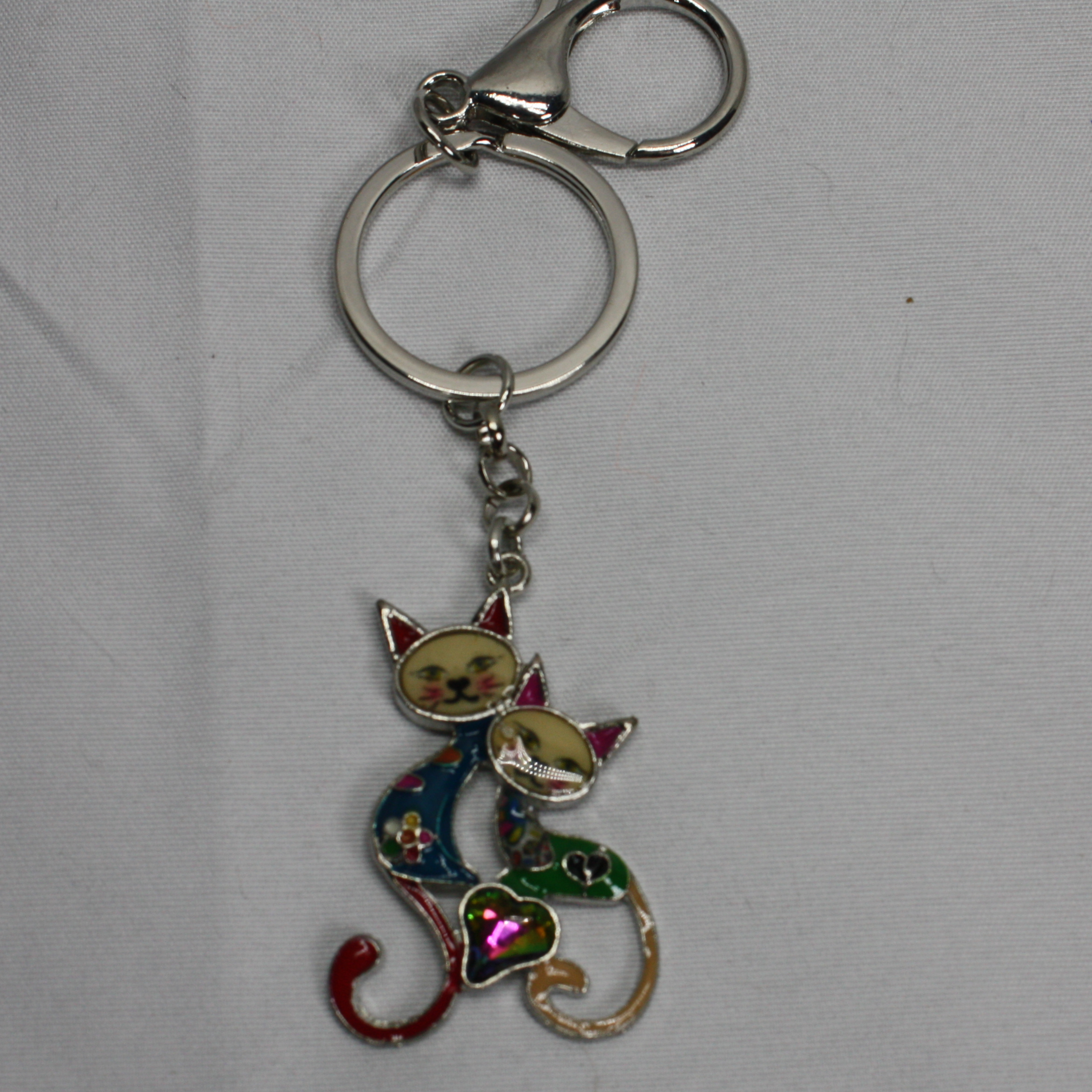 Two cat key chain